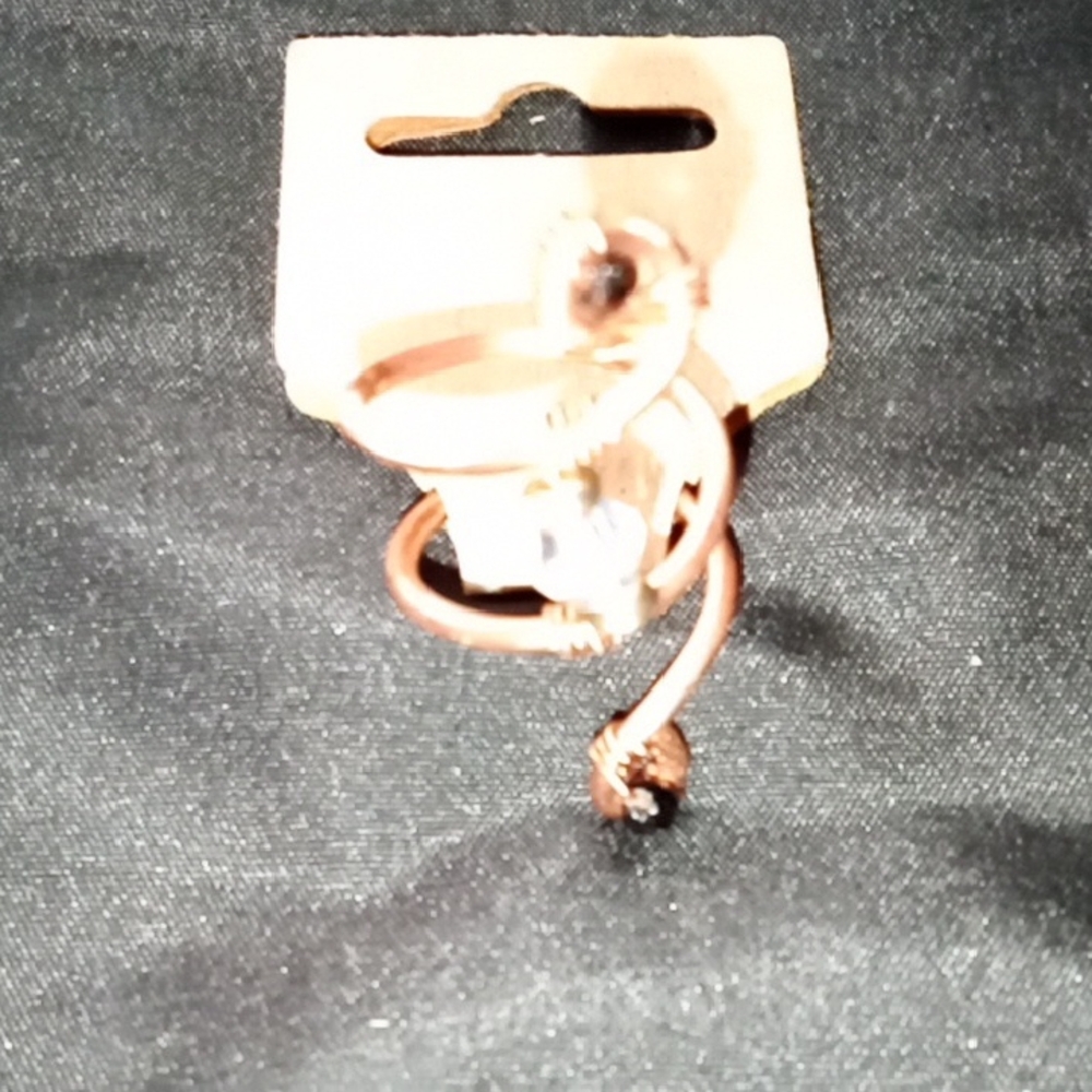 Elegant Copper-Tone Spiral Ring
